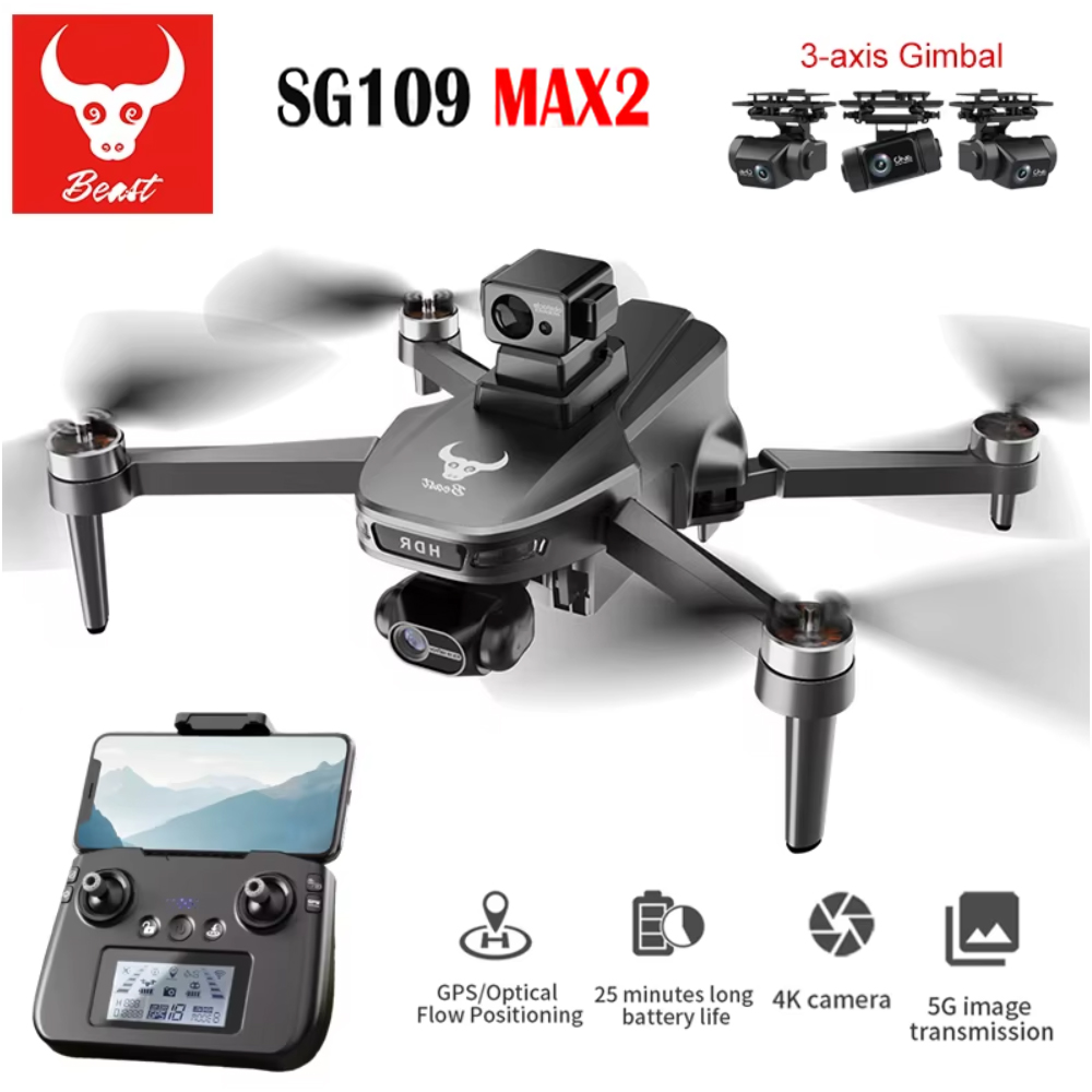 Drone Gimbal - SG109 MAX2 Drone professionale con fotocamera